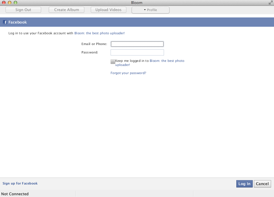 Facebook Login